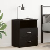 vidaXL Nočna omarica Črni hrast Inženirski les 50x32x60 Shranjevanje Cene