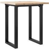vidaXL Jedilna miza O okvir 70x70x75,5 cm trdna borovina lito železo, (21412243) Cene
