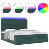  Okvir kreveta s madracima tamnozeleni 200x200cm baršunasti | shoptok.hr