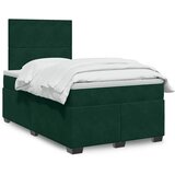  box spring s madracem tamnozeleni 120x190 cm baršunasti | shoptok.hr