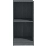 vidaXL Stranska omarica siva 35,5x33,5x76 cm trdna borovina | Shoptok.si