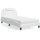  Krevet Viana s madracem bijeli 100 x 200 cm od umjetne kože | shoptok.hr