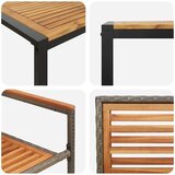  Vrtni set za objed 7 pcs Siva i smeđa poliratan | shoptok.hr