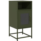 Maison Chic Nočna omarica - Nočna miza olivno zelena 36x39x78 cm Hladno valjano jeklo, (21689360) | Shoptok.si