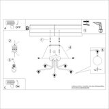 Nice Lamps Črna/bela stropna svetilka Beam – | Shoptok.si
