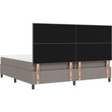  s opruga kutije Sivo-smeđa 200 x 200 cm tkanina | shoptok.hr