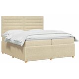  Boxspring krevet s madracem Krem 200 x 200 cm Tkanina - Krem 200 x 200 cm Dizajn linija | shoptok.hr