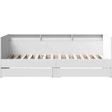  dnevna postelja s predali bela 90x190 cm inženirski les | Shoptok.si