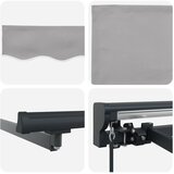  Okvir tende Svijetlo siva 350 x 250 cm Poliester s PU premazom | shoptok.hr