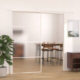 vidaXL Klizna vrata od stakla ESG i aluminija 102,5 x 205 cm bijela Cijene