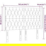  Vzglavje z ušesi temno sivo 163x16x118/128 cm blago, (20794427) | Shoptok.si