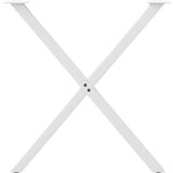  Noge za jedilno mizo v obliki črke X, 2 kosa, bele barve, 80 x (72-73) cm, jeklo | Shoptok.si