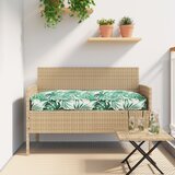 vidaXL Zunanja blazina Zelena in bela Poliester 120 x 40 x 8 cm Vzorec Cene