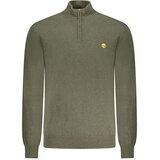 Timberland mu&amp;scaron;ki vuneni pulover s polovičnim zatvaračem maslinasto zeleni Slike