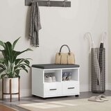  Klupa za hodnik s jastukom s ladicama Bijelo 60 x 38 x 46 cm | shoptok.hr