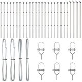  Stebri za ograjo 26 kosov Ø32 mm 80 cm Galvanizirano jeklo | Shoptok.si