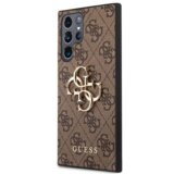 Guess GUHCS22L4GMGBR silikonski ovitek za Samsung Galaxy S22 Ultra 5G - rjav z zlatim logom Cene