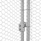  Kavez za piliće Srebrno 800 x 200 x 198.5 cm Pocinčani čelik | shoptok.hr
