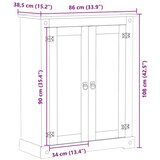  Ormar za cipele Bijelo 86 x 38.5 x 1080 cm Čvrsto borovo drvo - Bijelo | shoptok.hr