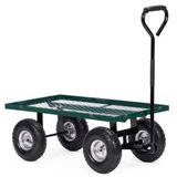 MULTIGARDEN Transportna kolica za baštu 200 kg sa bočnim panelima koji se otvaraju točkovi na naduvavanje | ePonuda.com