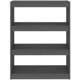 vidaXL Ormarić za knjige / sobna pregrada sivi 80x30x103,5 cm borovina | shoptok.hr