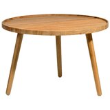 Villa Collection Okrugao stolić za kavu od punog hrasta u prirodnoj boji ø 70,5 cm Bodo – Cijene