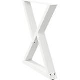  Noge za blagovaonski stol 2 kom Bijele 80 x (72-73,3) cm Čelik | shoptok.hr