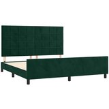  Okvir za krevet bez madraca tamnozeleni 160x200 cm baršunasti | shoptok.hr