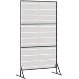  Zaslon za privatnost 100 x 50 x 180 cm Nehrđajući čelik Srebrna | shoptok.hr