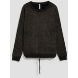 Marisse Black Metallic Thread Sweater | Shoptok.si