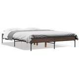  Okvir kreveta boja hrasta 120x200 cm konstruirano drvo i metal | shoptok.hr