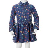  Dječja haljina s dugim rukavima modra 128 | shoptok.hr