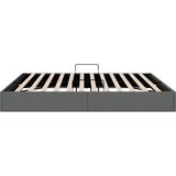  Krevet s od storage s madracem Tamno siva 193 x 203 cm tkanina | shoptok.hr