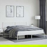 vidaXL Kovinski posteljni okvir z vzglavjem bel 183x213 cm | Shoptok.si