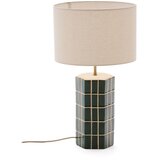 Kave Home Zelena/krem stolna lampa s tekstilnim sjenilom (visina 61,5 cm) Rue – Cijene