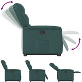  Naslonjač na podizanje od tkanine tamnozeleni | shoptok.hr