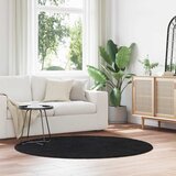  Čupavi tepih s visokim vlaknima NAVARRA crni 160x160 cm | shoptok.hr
