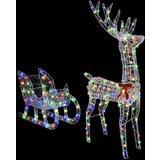  Reindeer vuče saonice šareni 120 cm 55 cm Akril | shoptok.hr