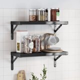  The Living Store Stenske police 2 kosa 50x23,5 cm črna nerjaveče jeklo - Stenska Polica, (21554697) | Shoptok.si