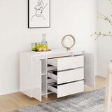 vidaXL Komoda s 3 ladice visoki sjaj bijela 120x41x75 cm od iverice | shoptok.hr
