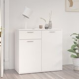 vidaXL Komoda visok sijaj bela 80x36x75 cm iverna plošča, (20656263) | Shoptok.si