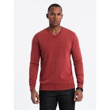 Ombre Men's wash sweater with v-neck - red | shoptok.hr