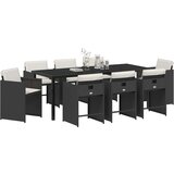 Vrtni set za objed 9 kom. Crna poliratan | shoptok.hr