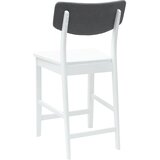  Trpezarijske stolice 2 kom. Čvrsto drvo od gume Bijelo Bijela 48 x 49 x 95 cm | shoptok.hr