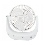 Brezžični prenosni aku. namizni ventilator USB bel | Shoptok.si
