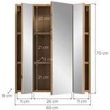 MID.YOU omara z ogledalom ice, barva hrasta | Shoptok.si