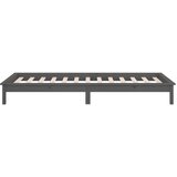  Okvir kreveta sivi 75x190 cm za jednu osobu masivno drvo | shoptok.hr