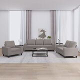  3-dijelni set sofa smeđesivi od tkanine | shoptok.hr