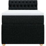  Krevet s oprugama i madracem crni 100 x 200 cm od tkanine | shoptok.hr