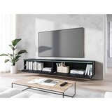 P & B nizka omarica lowa, črna, hrast, vzorec ribje kosti, led | Shoptok.si